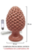 Immagine di LAMPADA PIGNA FORATA CM38 ROSA GIARDINI DI MARZO