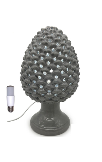 Immagine di LAMPADA PIGNA FORATA CM38 GRIGIO GIARDINI DI MARZO