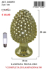 Immagine di LAMPADA PIGNA FORATA CM38 ORO GIARDINI DI MARZO