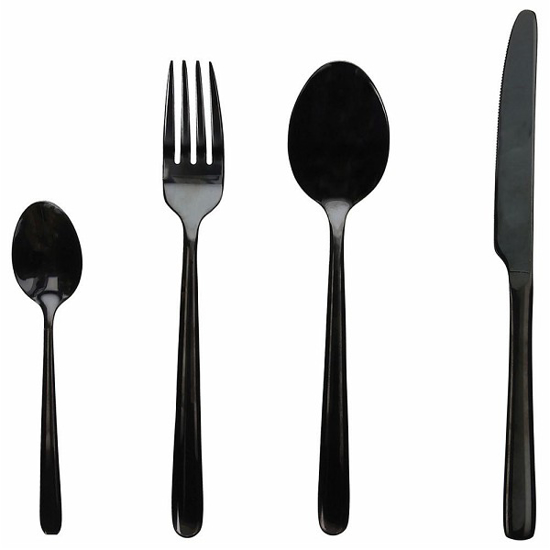 Immagine di Servizio 24 Posate Uber Acciaio Inox Nero TOGNANA