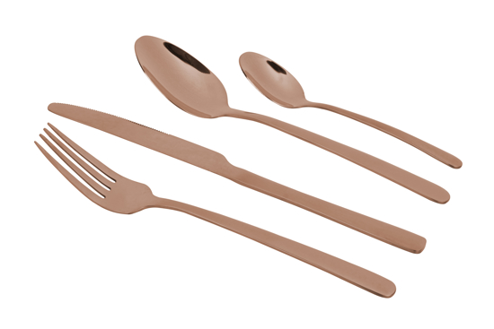 Immagine di Set 24 Pezzi Posate Tudor in Acciaio Bronzo