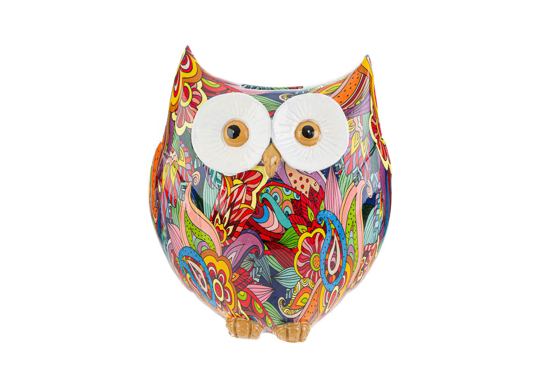 Immagine di GUFO RESINA MULTICOLOR 11x7x12,5CM C/SHOPPER