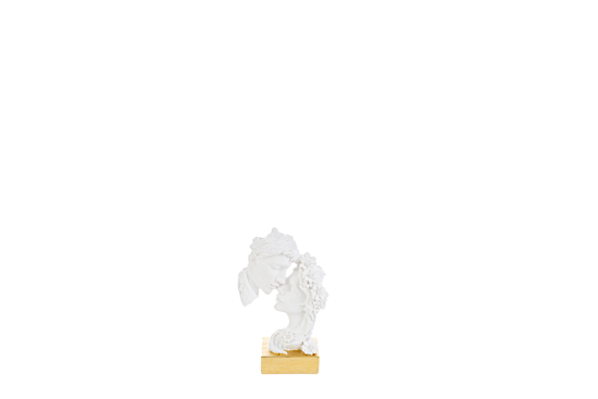 Immagine di COPPIA RESINA COL.BIANCO 8,5x4xh.12,5CM C/SHOPPER