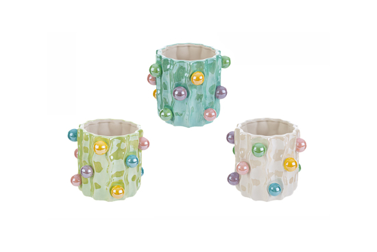 Immagine di VASETTO CERAMICA BALLS 3 ASS.9,5x9,5xh.9CM