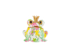 Immagine di SALVADANAIO FROG RESINA FLOWERCOLOR 13,5x10,5x13,5CM