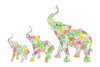 Immagine di ELEFANTE RESINA FLOWERC 28x11x34,5CM