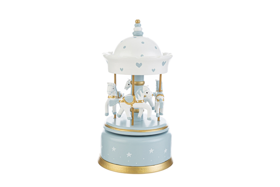 Immagine di Carillon Legno Giostri Celeste le stelle bomboniere