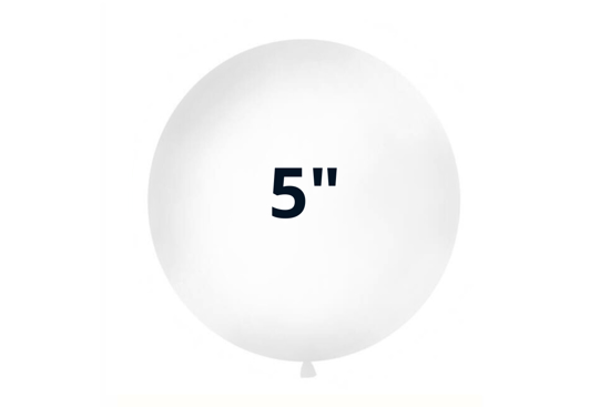 Immagine di BUSTA 50 PZ PALLONCII 5" MATTE COLORS BIANCO LE STELLE BOMBONIERE