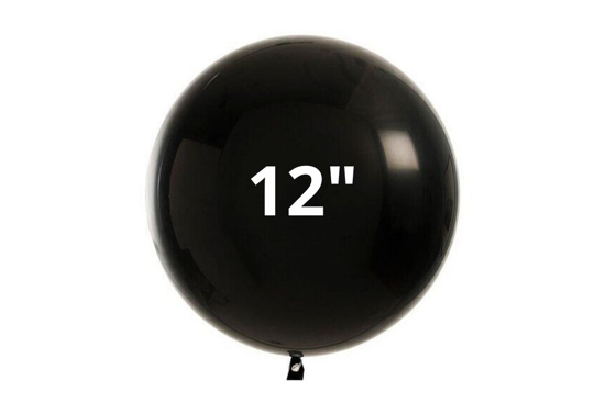 Immagine di BUSTA 50 PZ PALLONCI 12" MATTE COLORS NERO LE STELLE BOMBONIERE