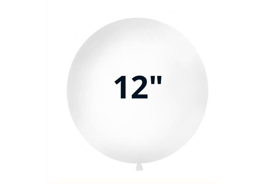 Immagine di BUSTA 50 PZ PALLONC 12" MATTE COLORS BIANCO LE STELLE BOMBONIERE