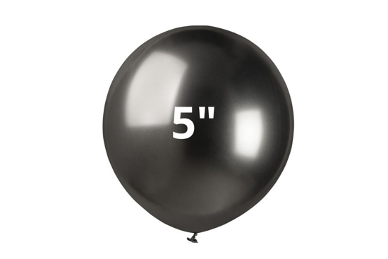 Immagine di BUSTA 50 PZ PALLONCIN 5" METALLIC COLORS NERO METAL LE STELLE BOMBONIERE