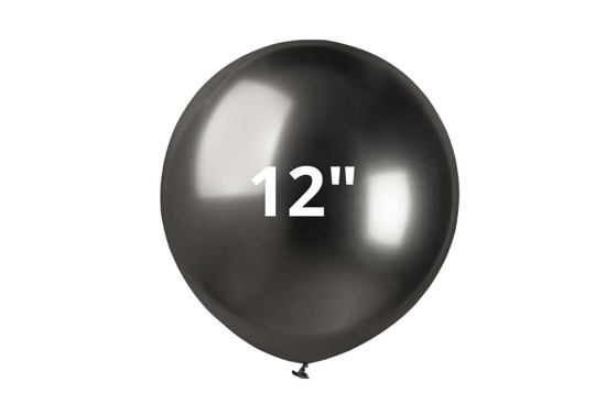 Immagine di BUSTA 50 PZ PALLONCI 12" METALLIC COLORS NERO METALLIC LE STELLE BOMBONIERE