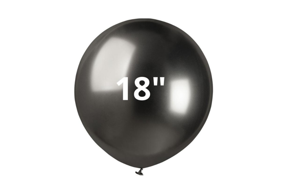 Immagine di BUSTA 25 PZ PALLONCI 18" METALLIC COLORS NERO METAL LE STELLE BOMBONIERE