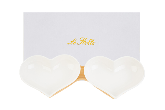 Picture of SET CIOTOLE CUORE PORCELLANA LE STELLE BOMBONIERE