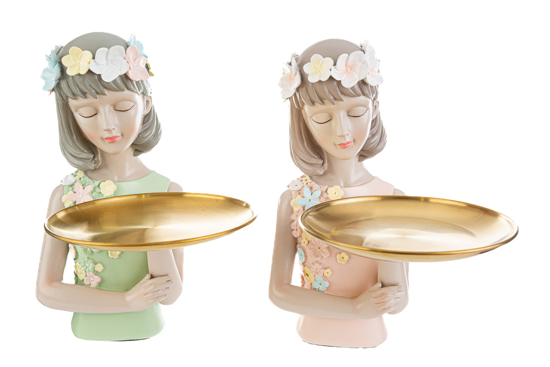 Immagine di GIRL RESINA C/VASSOIO LE STELLE BOMBONIERE