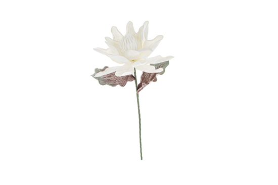Immagine di CONFEZIONE 8 PEZZIFIORE ARTIFICIALE BIANCO diam.28xlungh.76CM