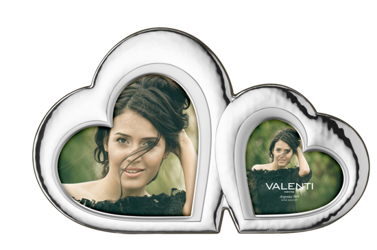 Immagine di Cornice portafoto doppia in argento laminato valenti & co