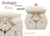 Immagine di OROLOGIO DECORO FIOCCO TORTORA GIARDINI DI MARZO