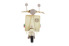 Immagine di MOTO 125 metallo col.bianco 17x7xh.11 cm  stelle bomboniere