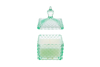 Immagine di Candela profumata col.verde 9,5x9,5xh.14cm c/shopper le stelle bomboniere 56245