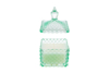 Immagine di candela profumata col.verde 8x8xh.12cm c/shopper le stelle bomboniere 56244