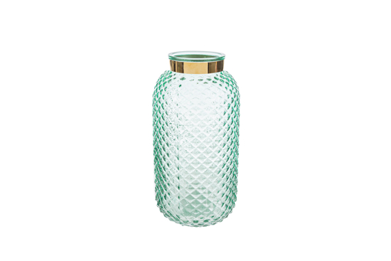 Immagine di VASO VETRO COL.VERDE 10xh.20,5CM 56247 LE STELLE BOMBONIERE