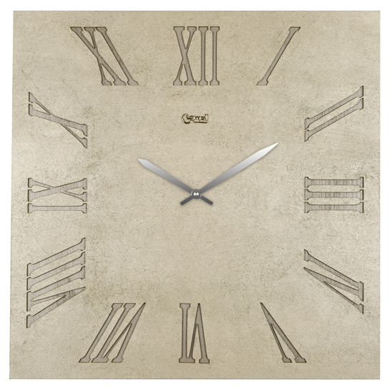 Immagine di OROLOGIO DA PARETE 50X50 BRONZO-TORTORA