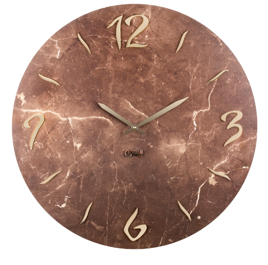 Immagine di OROLOGIO DA PARETE D 50 MARMO MAROCCO NUM.DORATI