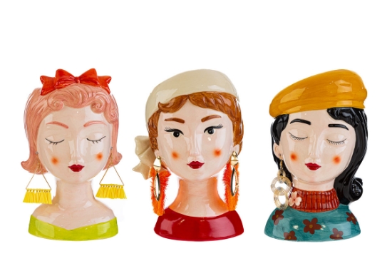 Picture of VASO CERAMICA GIRL 3 ASS 15,5x14xh.24 CM LE STELLE BOMBONIERE