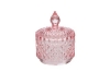 Immagine di SCATOLA VETRO DOROTHY COL.ROSA diam.8,5xh.11CM LE STELLE BOMBONIERE