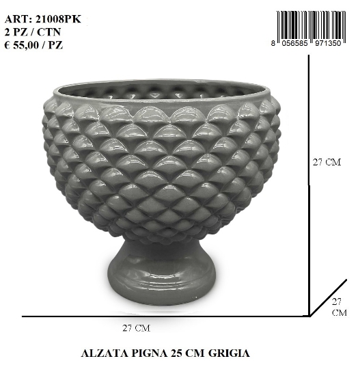 Immagine di ALZATA PIGNA GRIGIO CM25 GIARDINI DI MARZO