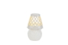 Immagine di LAMPADA PORCELLANA BIANCA 8,5x8,5xh.13,5CM C/SHOPPER
