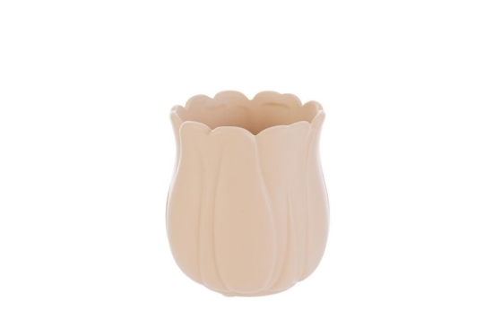 Immagine di VASETTO CERAMICA BEIGE 10x10xh.11CM