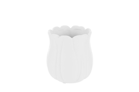 Immagine di VASETTO CERAMICA BIANCO 10x10xh.11CM