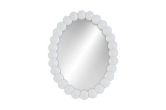 Immagine di SPECCHIO PERLINE OVALE RESINA 15,5x2,5xh.20CM