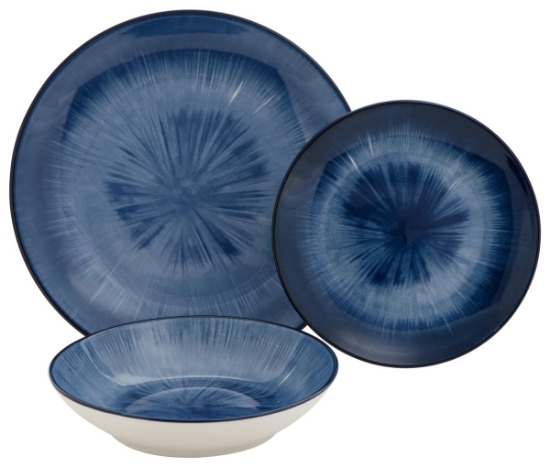 Immagine di SET TAVOLA 18PZ BLU RAY PORCELLENA