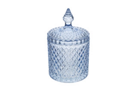 Immagine di SCATOLA VETRO DOROTHY COL.BLU Diam.10,5xh.17,5CM