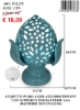 Immagine di LUMETTO PUMO AZZURRO C/LED A BATTERIE  GIARDINI DI MARZO