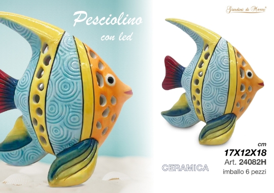 Immagine di PESCE CON LED 17X12X18 CM 24082H GIARDINI DI MARZO