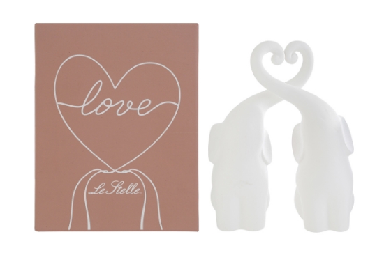 Immagine di SET 2 ELEFANTINI PORCELLANA 5x9xh.16CM C/ASTUCCIO