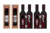 Immagine di ACCESSORI 3PZ VINO IN BOTTIGLIA WINE TIME 6X23CM