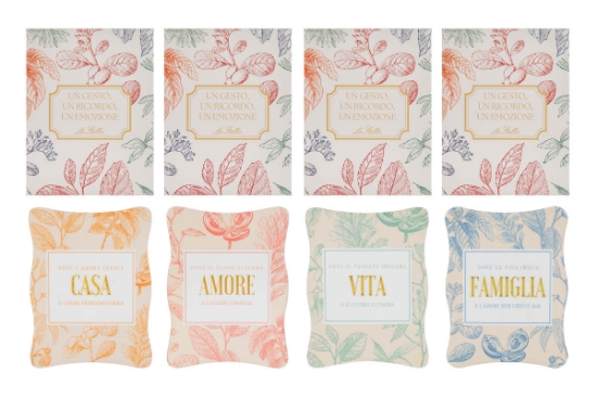 Immagine di CALAMITA 12 PEZZI SCRITTE CERAMICA  ASS.6x8CM