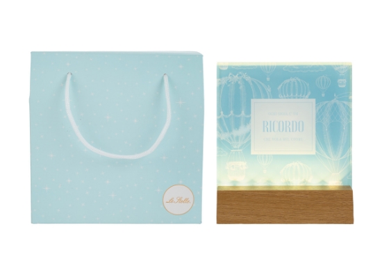 Immagine di DECORAZIONE VETRO LED CELESTE 12,5x4,5xh.14,5CM C/SHO156641