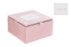 Immagine di SCATOLA VETRO ROSA 12x12xh.7CM C/SHOPPER 156644