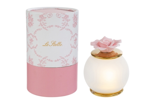 Immagine di LAMPADA LED FIORE ROSA COL.ROSA d.9,5xh.11CM