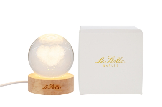 Immagine di LAMPADA GLOBO VETRO CUORE USB d.6CM C/ASTUCCIO