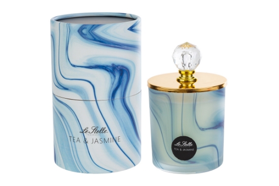 Immagine di CANDELA BLU 210GR PROFUMATA 8x12,5CM C/ASTUCCIO