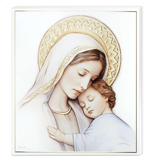 Immagine di Pannello Legno Madonn Bambino 81552/5XXL