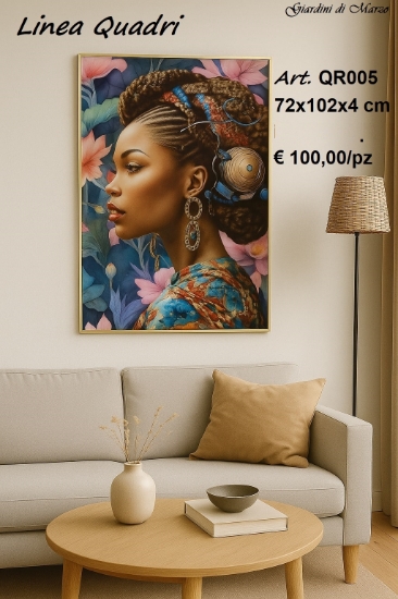 Immagine di QUADRO DONNA AFRO QR005 GIARDINI DI MARZO