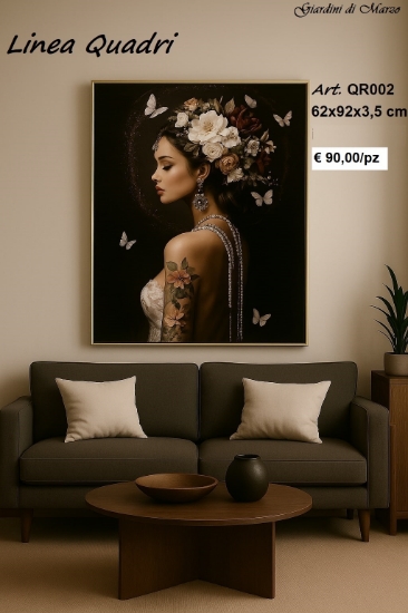 Immagine di QUADRO DONNA TATUATA QR002 GIARDINI DI MARZO